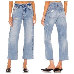 Anine Bing Gavin Distressed Straight Jeans | 26